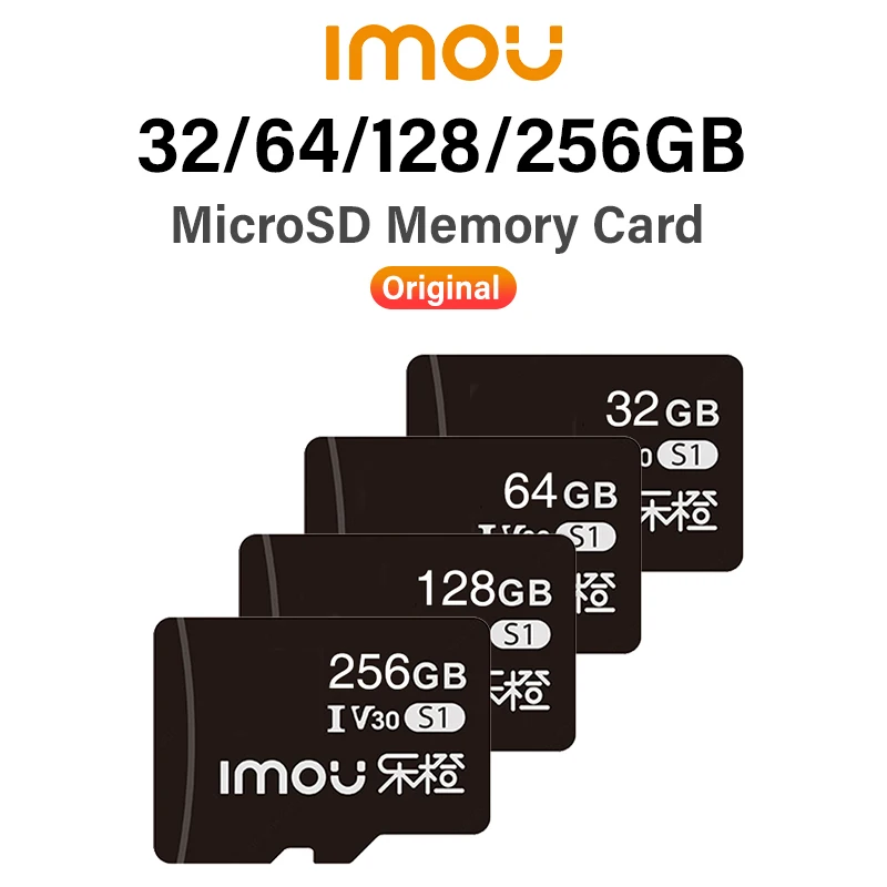 Imou Оригинальная карта памяти microSD 32 ГБ 64 ГБ 128 ГБ 256 ГБ для Imou Dahua Hikvision, видеорегистратор, высокоскоростная карта памяти SD