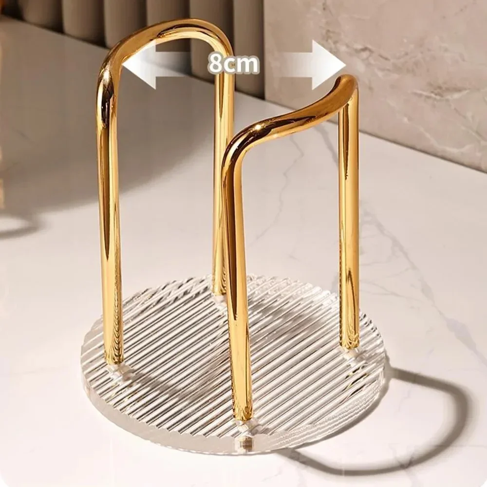 Disposable Cup Storage Holder Water Tea Cups Dispenser Rack Shelf with Longer Stick Mug Display Stand Home Organizer