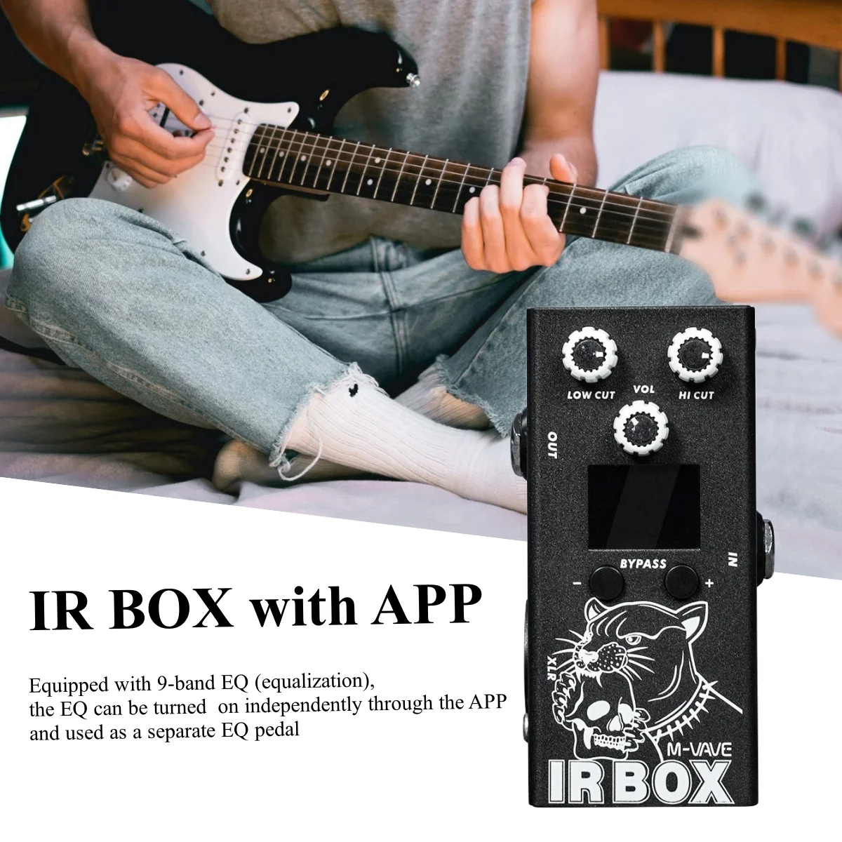 M VAVE IR BOX Pedal de efeitos de guitarra Simulador de gabinete + Carregador IR altamente restaurado Vários caixa de alto-falante clássico Suporte de som APP