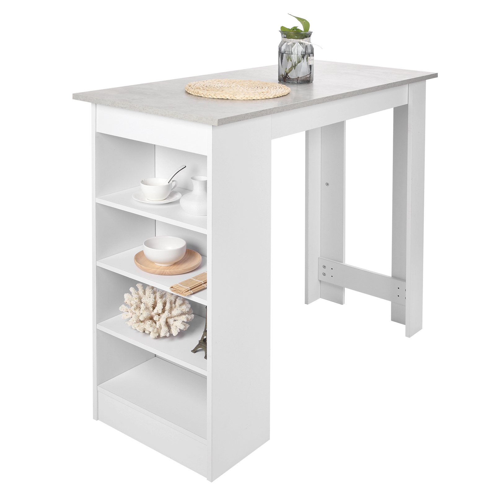 Schreibtisch mit mehreren Staufächern, Bartisch, langlebiger Couchtisch, Laptop-Tisch, Aufbewahrungsorganisator für Zuhause, Wohnzimmer, Restaurant