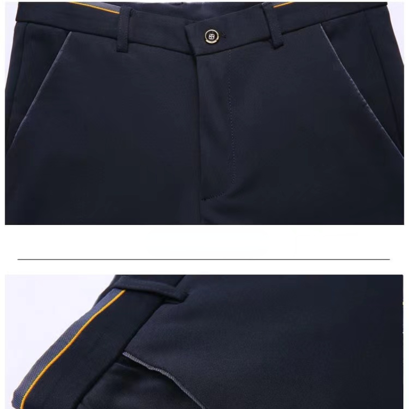 High Stretch Herren Anzug hose hohe Taille elastische formelle Anzug hose Büro Business klassische Freizeit hose Slim Fit schwarz blau