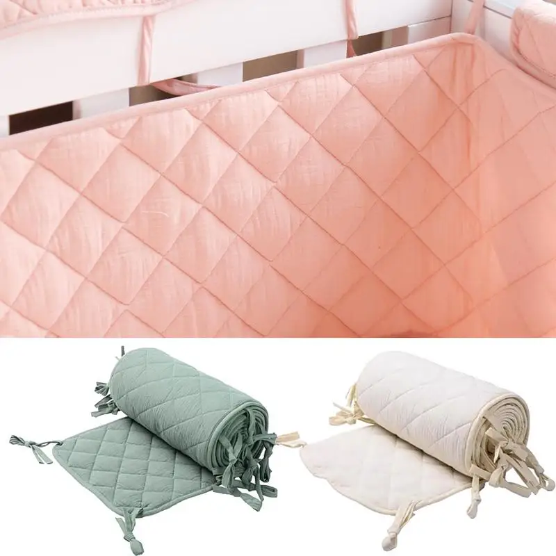 Bumper for Baby Bed Fence Cot Bumpers Bedding Accessories Child Room Decor Infant Knot Design Newborn Crib Cribs Boys Girls