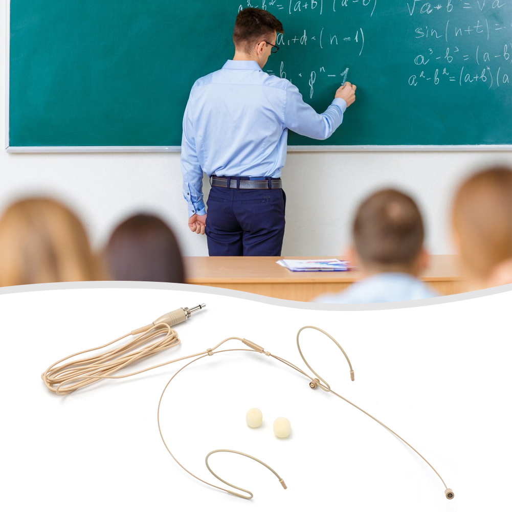 Double-Earhook Headset Microphone Headworn Omnidirectional Condenser Cartridge Microphone For Sennheiser For Shure Wireless