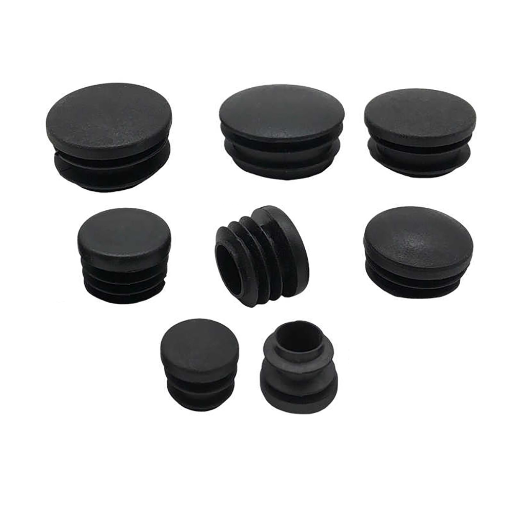 Dia16mm-35mm Black Curved Round Pipe Plug Table Feet Mat Floor Silent Protector Pads Chair Table Feet Decorative Dust Cove
