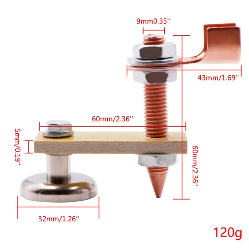 Đầu nối Spotter từ tính Sửa chữa vết lõm ô tô Phụ tùng thay thế Đầu nối mặt đất hàn