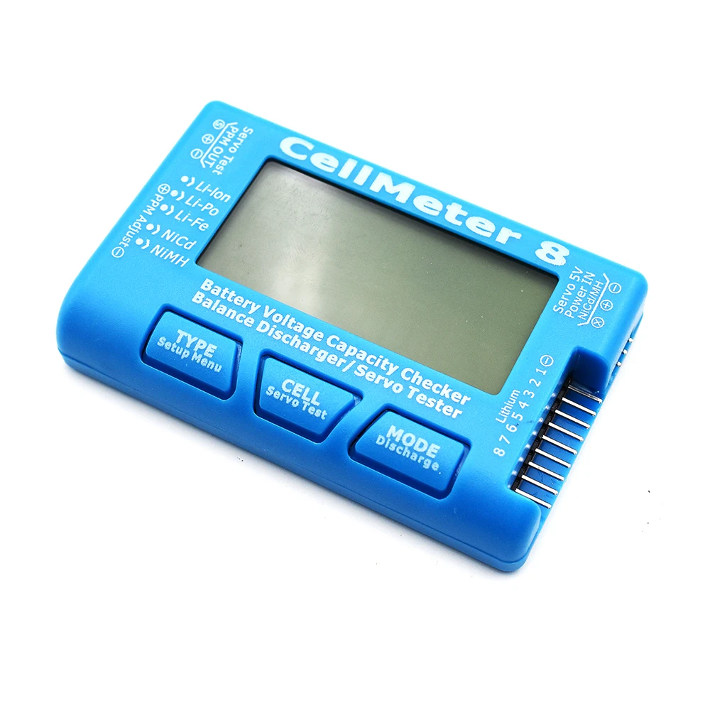 RC CellMeter-8 1-8S измеритель напряжения емкости аккумулятора LiPo li-lon NiMH метр 8, высокое качество, оптовая продажа