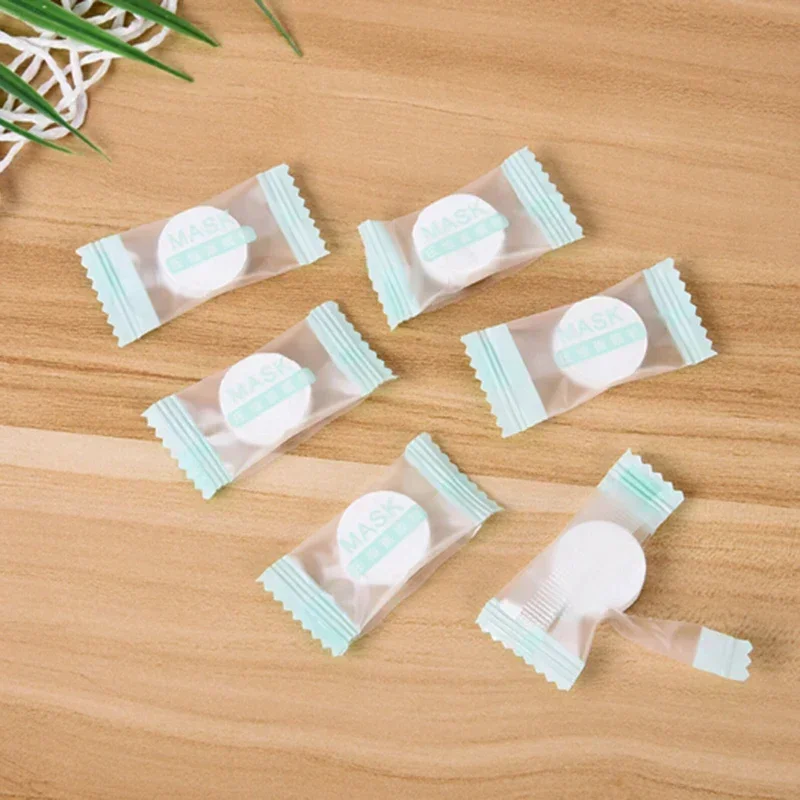 ผ้าไม่ทอการบีบอัดพอกหน้าเม็ดกระดาษ Self Made Moisturizing Facial Mask ผ้า Candy บรรจุภัณฑ์อิสระ