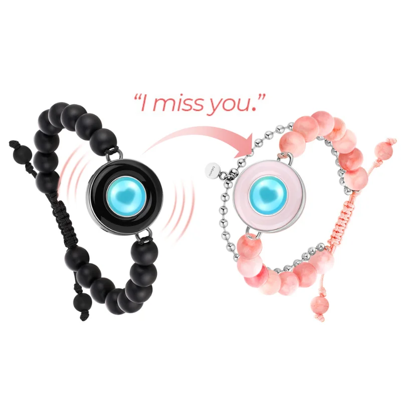 Totwoo Bracelets d'amour romantique pour elle, bijoux intelligents Bluetooth, cadeau Surprise longue Distance pour la saint-valentin pour Couple