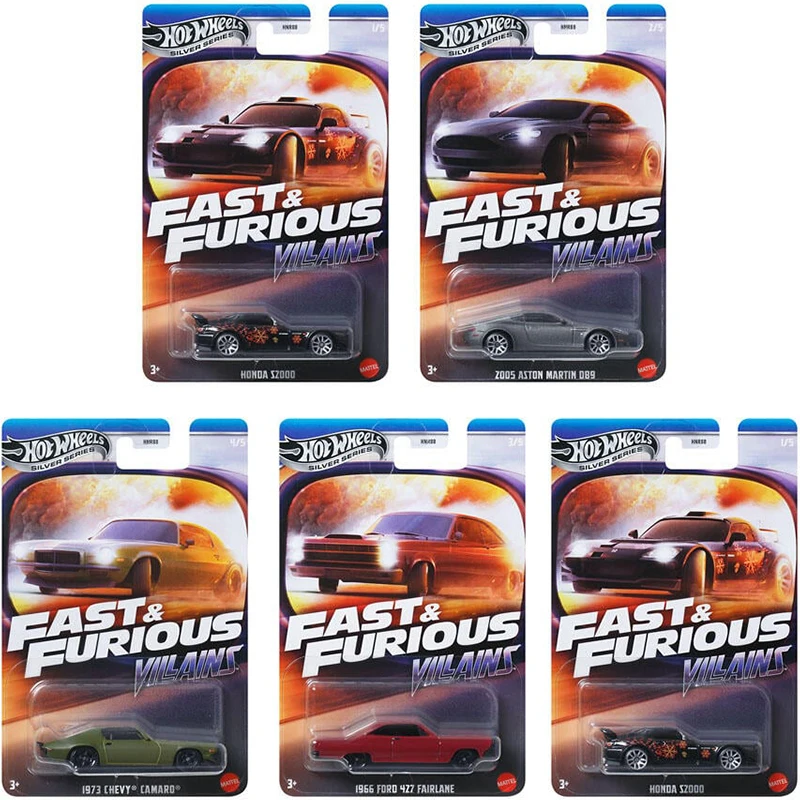 Mattel масштаб 1:64 Hot Wheels Silver Series злодеи Fast & Furious Speed Graphics литые автомобили игрушка