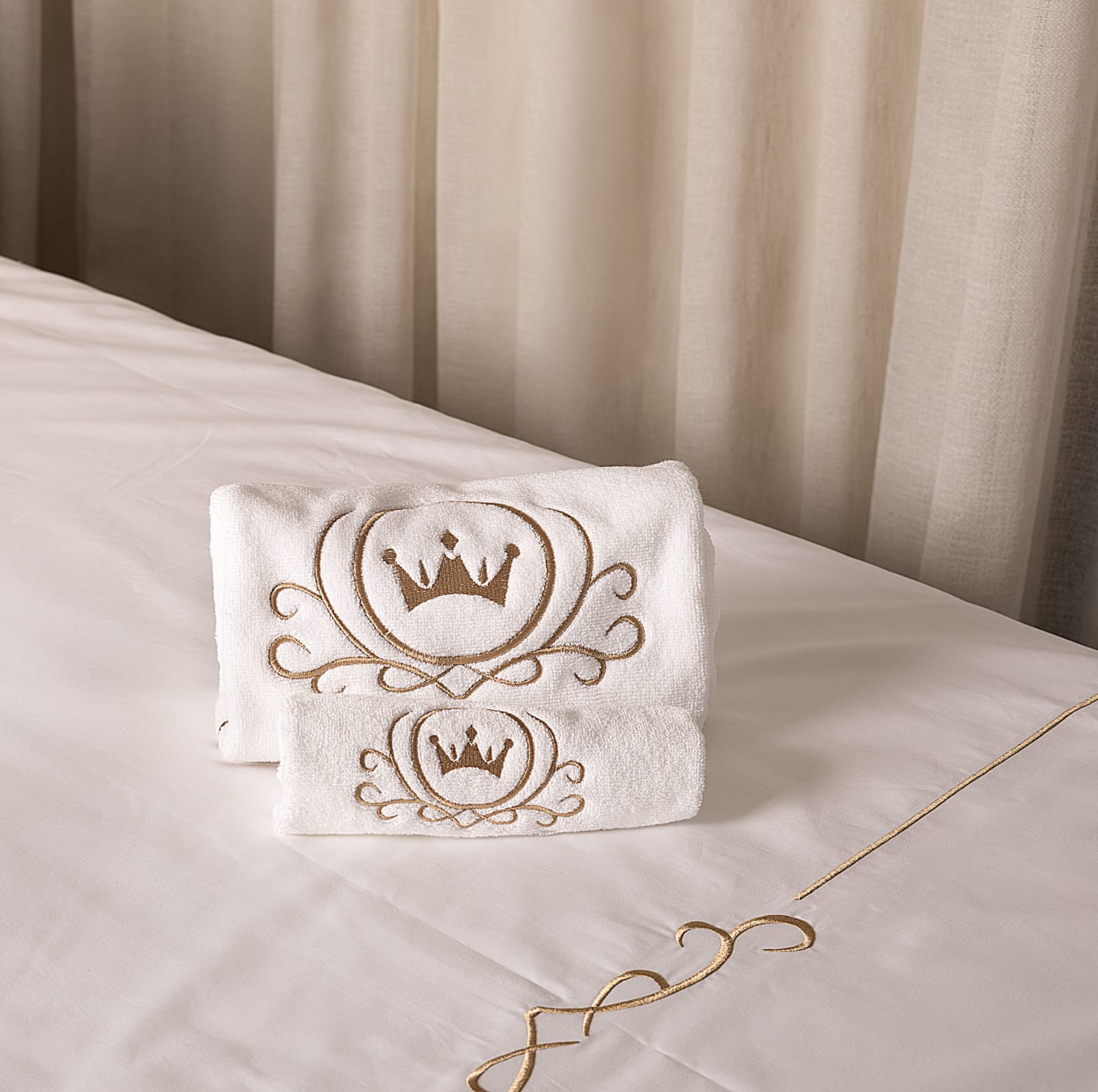 Mail's Home 2025 Conjunto de colcha branca de algodão natural com fronha bordada + cobertor + lençol de cama