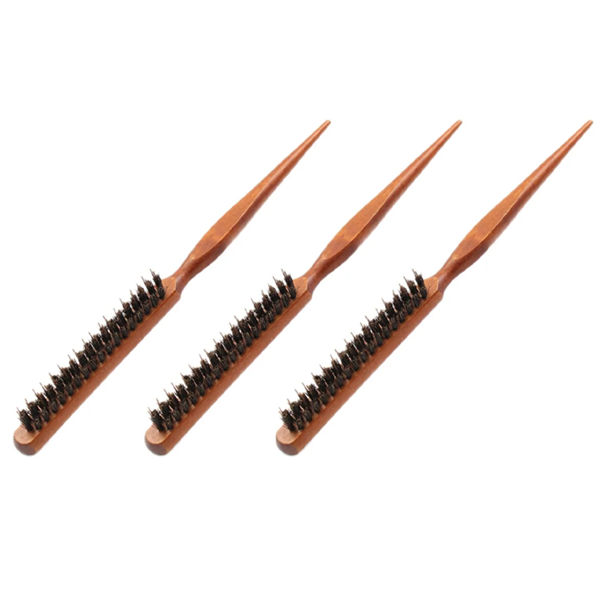 A71p 3x profissional salão de beleza provocando volta escovas de cabelo madeira linha fina pente escova extensão cabeleireiro ferramentas estilo diy