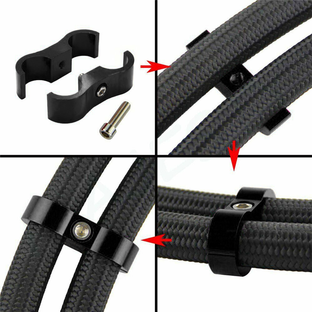 AN4 AN6 AN8 AN10 Billet aceite combustible manguera de agua tubo seprator abrazadera divisor Kit separador de línea soporte separador de manguera