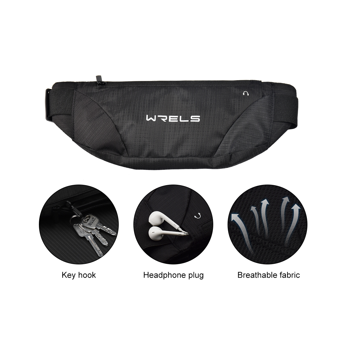 Riñonera para correr al aire libre, bolsa ultrafina para teléfono móvil, elástica, deportiva, impermeable, ajustada, para teléfono móvil