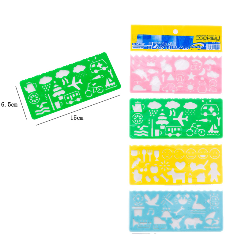 Creative Multifunctional Hollow Rulers Drafting Tools School Painting Supplies Office Kids Art Drawing Ruler Students Stationery