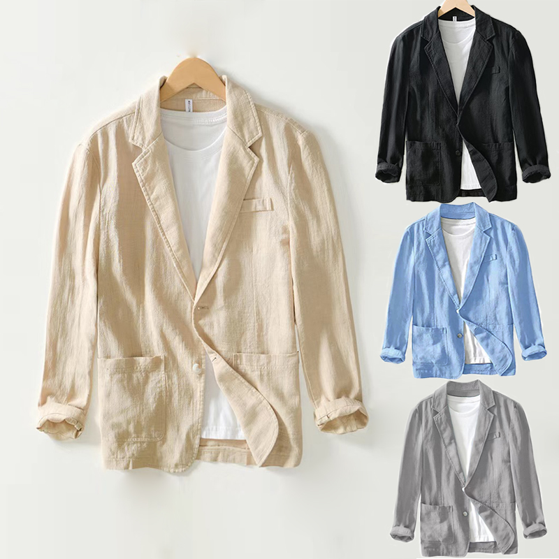 Nieuwe Casual Voor Mannen Kleding Effen Kleur Mannen Jassen Oversized Mode Slim Licht Pak