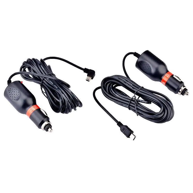 5V 2A Micro o Mini 5pin Dash Cam adaptador de cigarrillo de coche cargador de enchufe de encendedor Cable de 3,5 m de longitud para Garmin coche GPS DVR carga