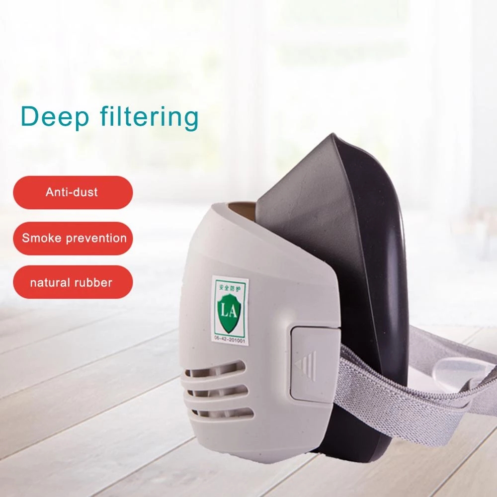 Staub Maske + 20 stücke Filter Baumwolle Atemschutz Halbe Gesicht Staub-proof Maske Anti Industrielle Bau Staub Dunst Nebel sicherheit Gas maske