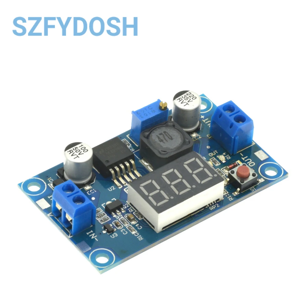 LM2596 Convertitore step down DC DC Regolatore di tensione Display a LED Voltmetro Adattatore buck da 4,0 ~ 40 a 1,3-37 V Alimentatore regolabile
