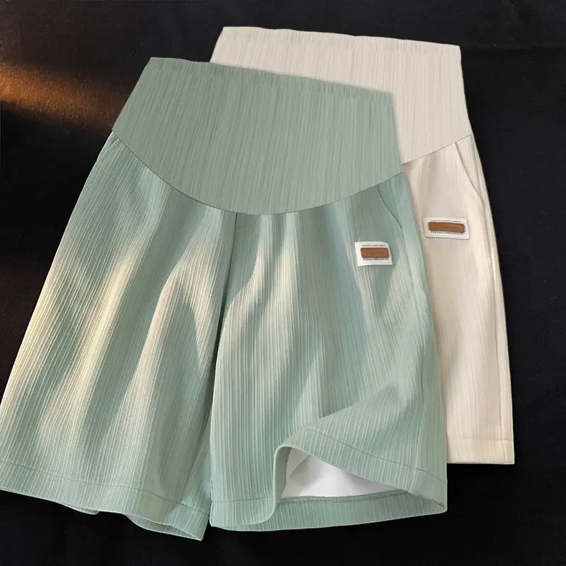 Schwangere Frauen kurze Leggings weiche atmungsaktive verstellbare Taille Unterwäsche Sommer externe Kleidung Schwangerschaft dreiteilige Hosen