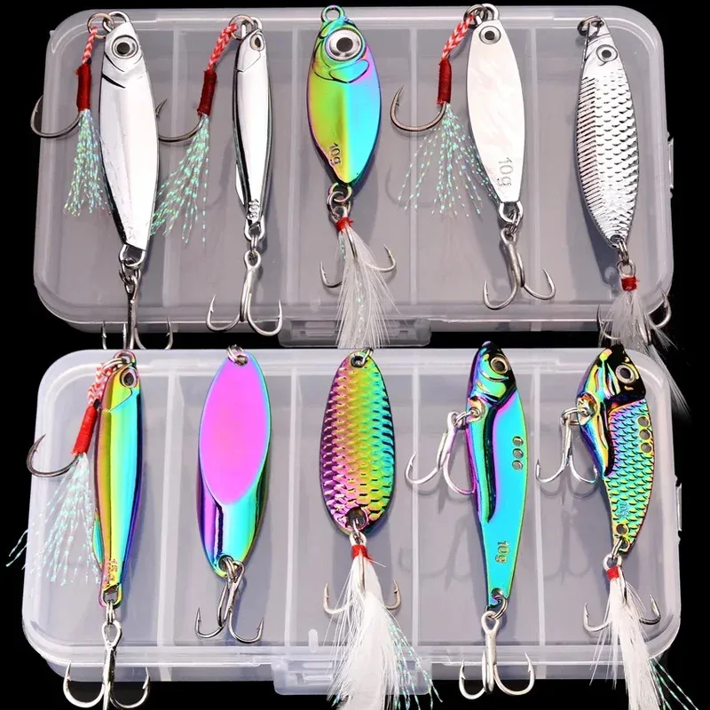 3g/10g/15g Set di esche da pesca in metallo Vib Affondamento in metallo duro VIB Esche da pesca in mare Esche artificiali da pesca