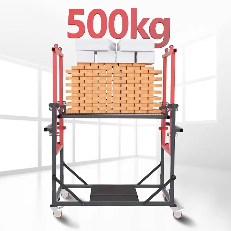 500KG Load Capacity Low Profile Compact Folding Lift Table With Safety Guard For Workshop Warehouse Equipment