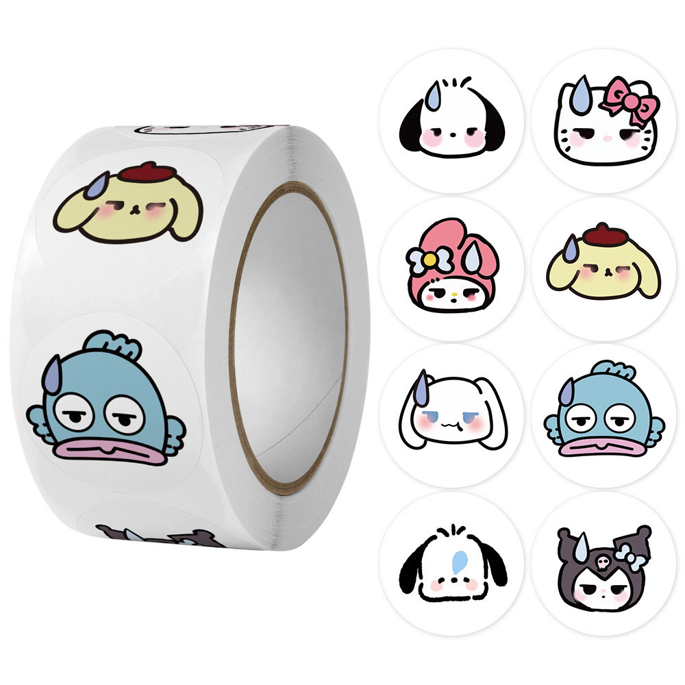 500 pçs sanrio adesivos kawaii olá kitty melodia kuromi cinnamoroll graffiti decalques brinquedo do miúdo bonito dos desenhos animados decoração presente