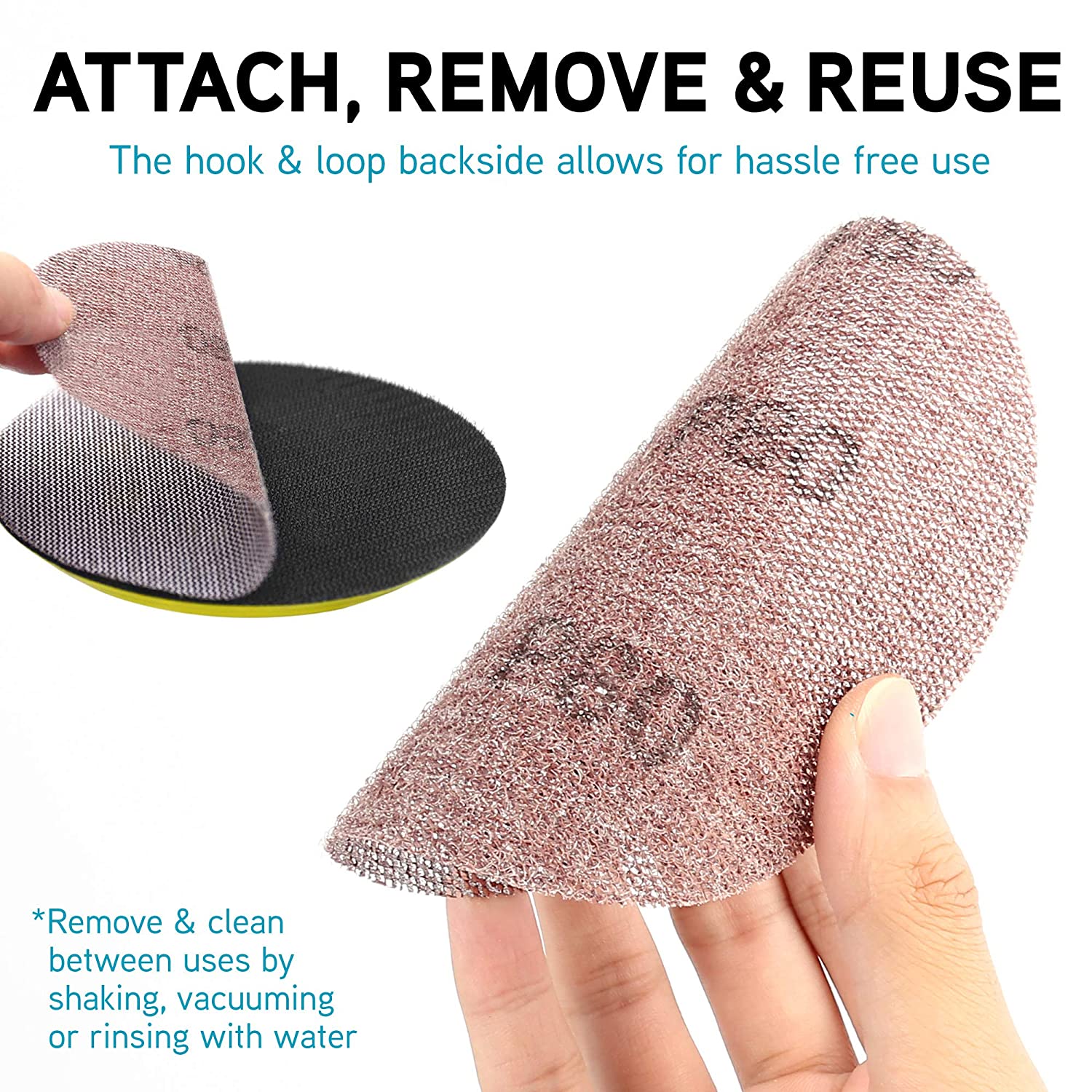 5個6インチサンディングディスク100 120 180 240グリットメッシュ研磨ダストレスサンドペーパー車の木工フックの品揃え