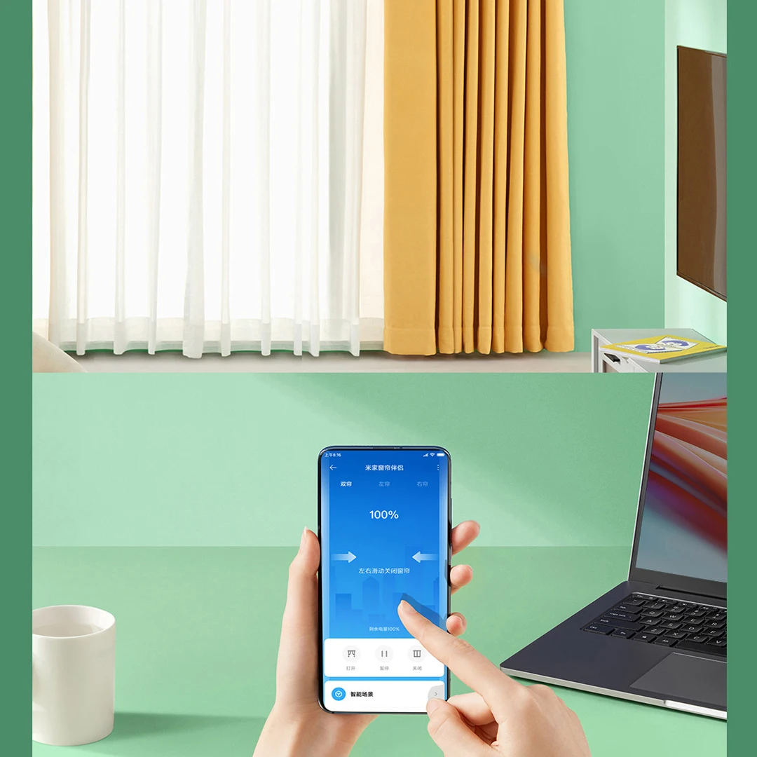 Xiaomi Mijia Smart Rèm Thoại Điều Khiển Điện Màn Robot Mijia Ứng Dụng Điều Khiển Hẹn Giờ Thiết Lập Lưới Thông Minh Liên Kết