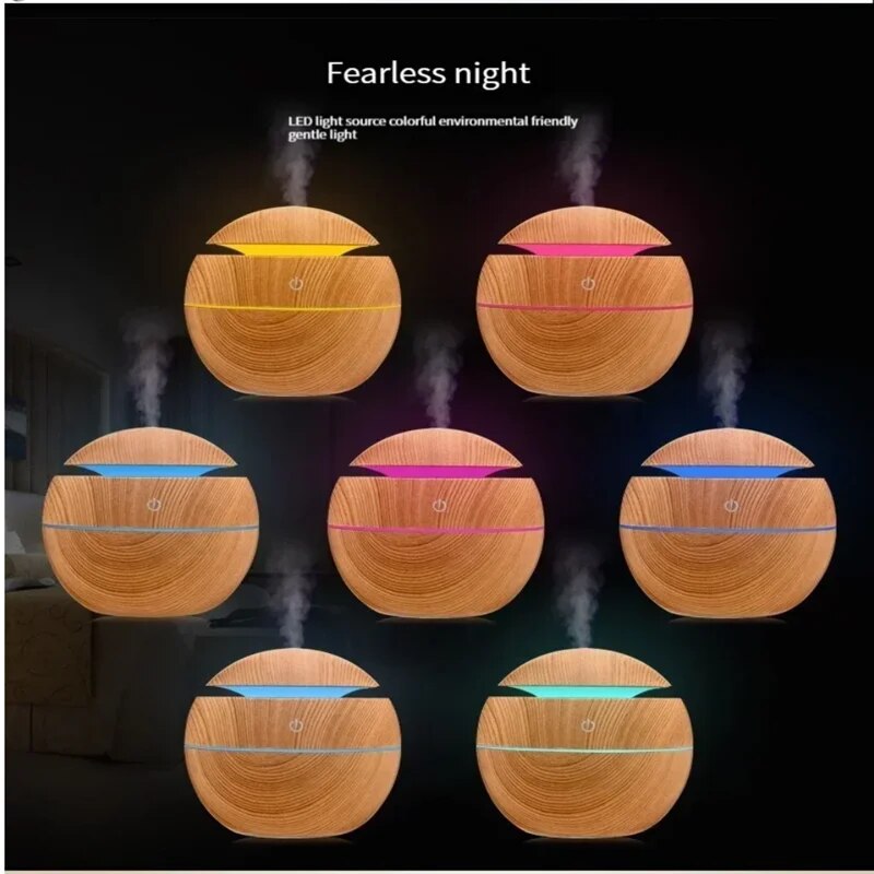 USB Ultraschall Kühlen Nebel Sprayer Ätherisches Öl Duft Mini Hause Holzmaserung Luftbefeuchter Elektrische Luft Aroma Diffusor Purifie
