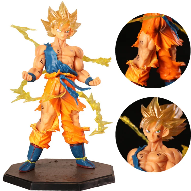 18ซม.อะนิเมะDragon Ball Z Super Saiyan Son Goku Action Figureของเล่นสะสมตุ๊กตาเครื่องประดับเด็กของขวัญเด็ก