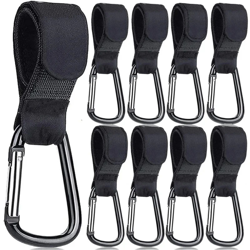 1-10pcs Passeggino Ganci Fibbie Clip in lega di alluminio Moschettone Carrello Organizzatore Borsa per pannolini Shopping Carrozzina Gancio Fibbia Passeggino Gancio