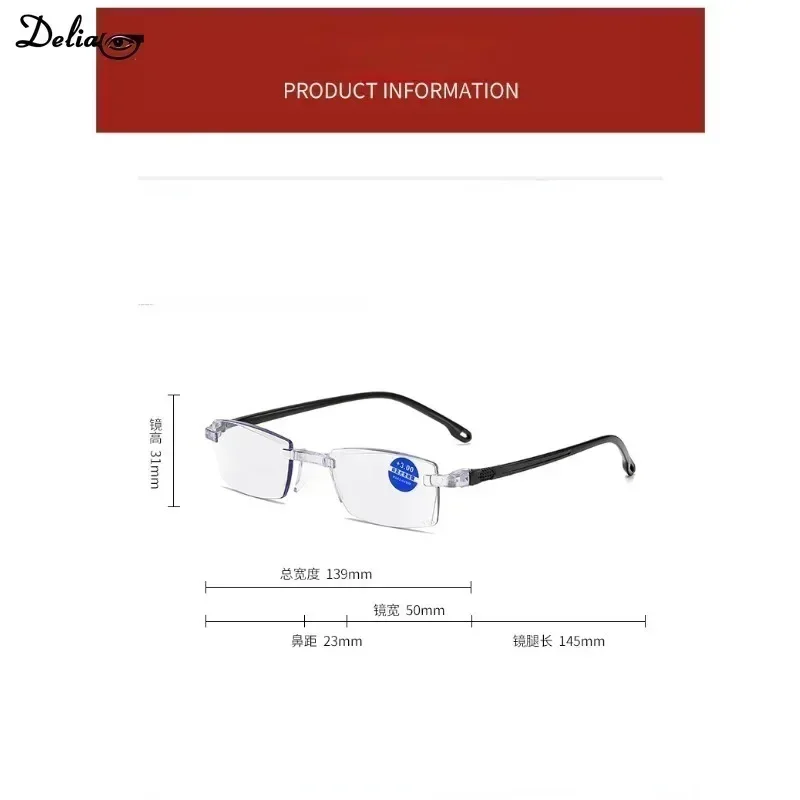 Óculos de leitura ultraleves para homens e mulheres, lentes retrô hd com bloqueio de luz azul, óculos clássicos quadrados para visão distante