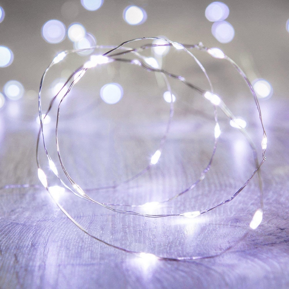 Guirnalda de luces LED USB de 10/20/30M, guirnalda de alambre de cobre y plata, luces de hadas impermeables para decoración del banquete de boda y Navidad