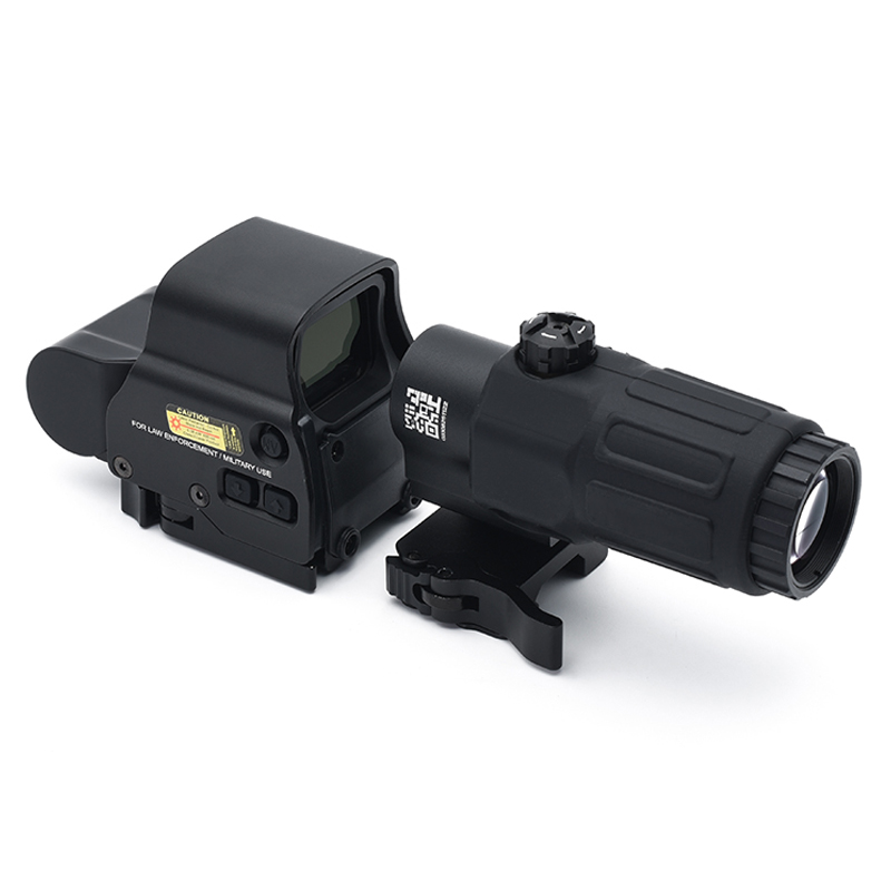 558+G33 Holographic Reflex Sight Red Dot Optic Sight with G33 3X Magnifier Combo Built-in Flip QD Mount
