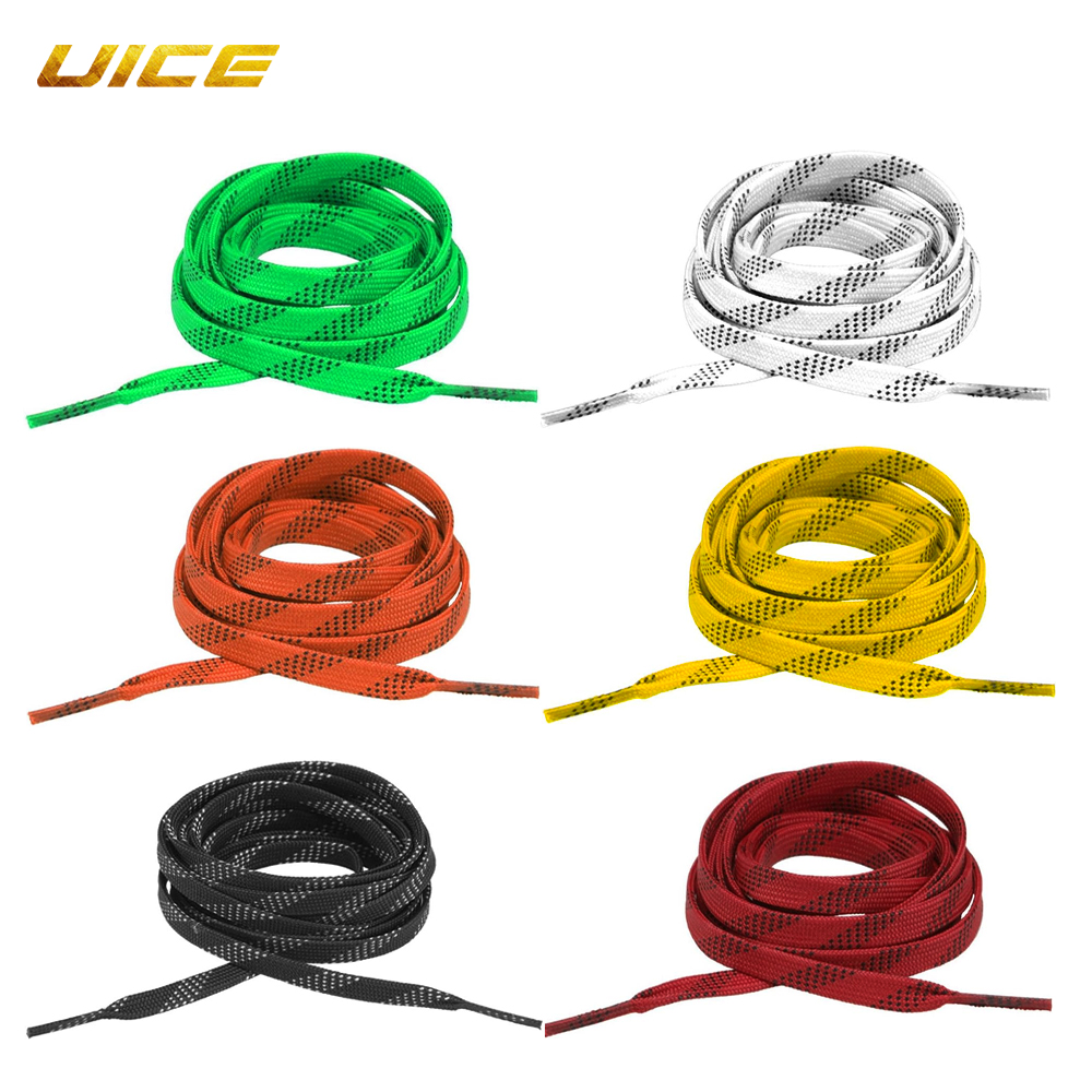 ฮ็อกกี้น้ําแข็งสเก็ต Laces 84-120 นิ้วกล่องบรรจุฮอกกี้สเก็ตรองเท้า Lacer Dual Layer Braid เสริม Waxed Tip อุปกรณ์ฮอกกี้