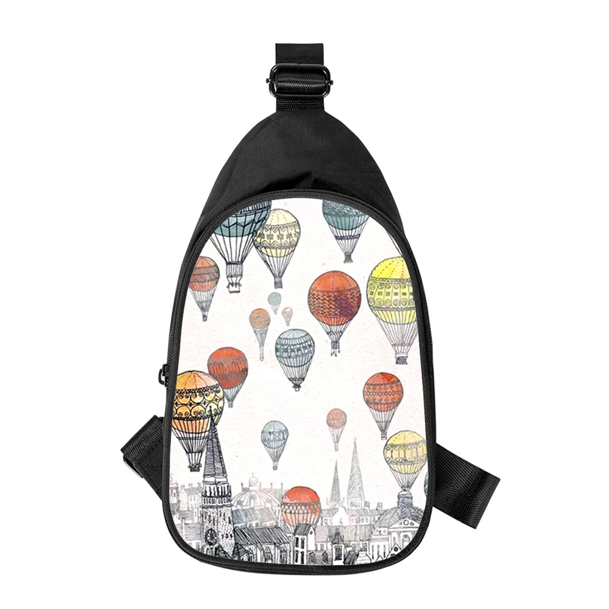 Ho Tair Ballon Himmel 3D-Druck neue Männer Kreuz Brusttasche diagonal Frauen Umhängetasche Ehemann Schule Taille Pack männliche Brust Pack