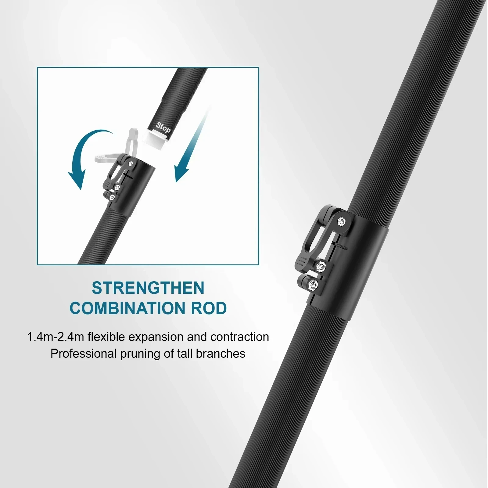 Gisam 8Inch Brushless Telescoping Pole Electric Chainsaw High Branch Saw Garden Pruning Power Tool For Makita 18V Battery Pin