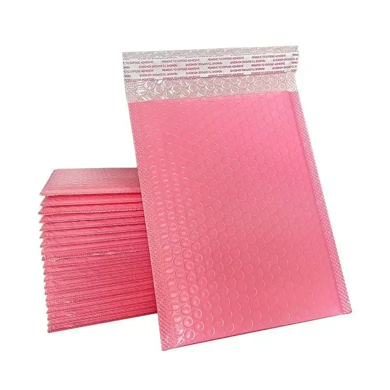 20 pçs rosa verde azul poli bolha mailers envelopes acolchoados auto selo envelopes acolchoados sacos de presente preto embalagem envelope