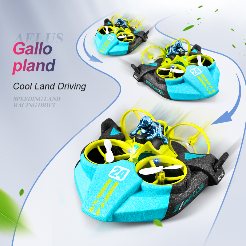 4DRC ミニ RC ドローン高度保持ヘッドレスモード 3 で 1 海陸空飛行 2.4 グラムリモコン Quadcopter ボート RC ヘリコプターのおもちゃ