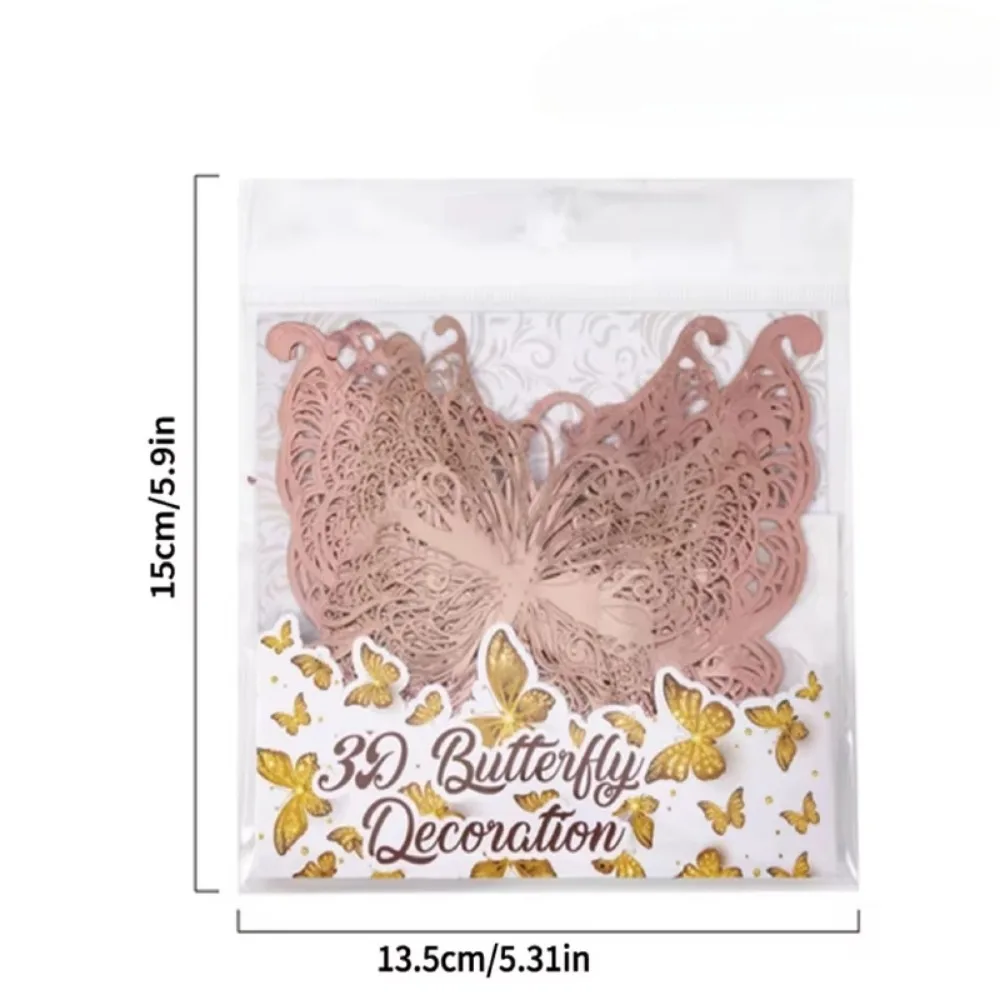 12 ชิ้น 3D ผีเสื้อกลวงสติ๊กเกอร์ติดผนังบนผนังสําหรับตกแต่งงานแต่งงานเด็กตกแต่งห้องนั่งเล่นห้องนอนเด็ก DIY