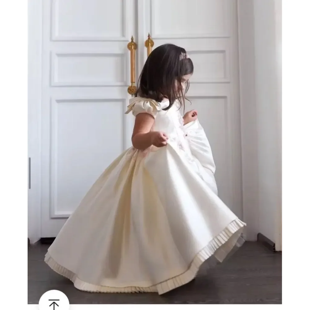 Robes à fleurs personnalisées pour bébé fille, jolie robe de bal pour fête d'anniversaire pour enfants, jak dleя дев®чки 2025