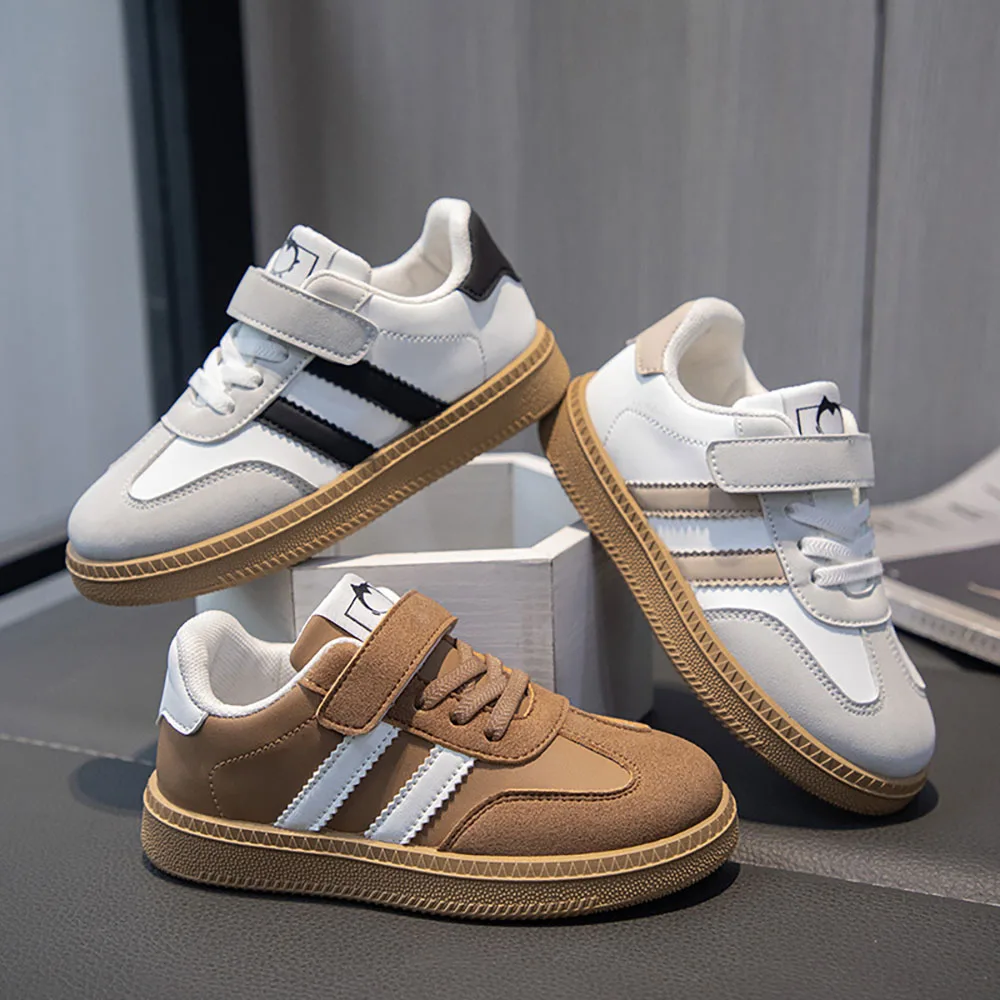 ฤดูใบไม้ผลิเด็กรองเท้าเทนนิสสไตล์เกาหลีแฟชั่นเด็กกีฬารองเท้าลื่น Soft-soled รองเท้าผ้าใบสําหรับเด็ก