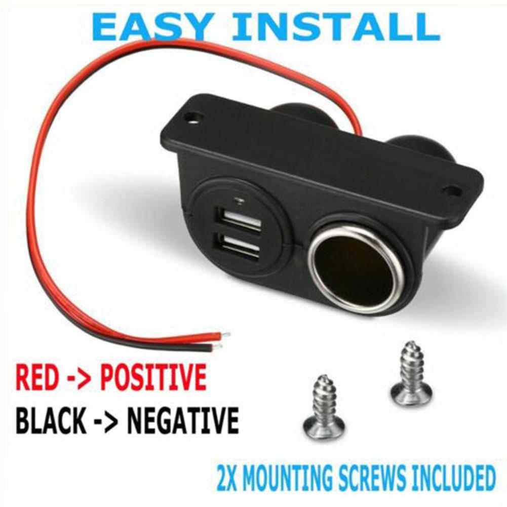 Podwójne gniazdo USB DC 5V 3.1A Wbudowany adapter samochodowy USB do zapalniczki samochodowej Gniazdo portu ładowarki z wieloma wtyczkami Akcesoria samochodowe