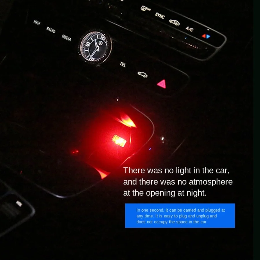 Mini USB Đèn LED USB Đèn Ngủ Mô Hình Xe Ô Tô Ánh Sáng Môi Trường Xung Quanh Neon Trang Trí Nội Thất Xe Ô Tô Trang Sức (5 Loại màu Sắc Ánh Sáng)