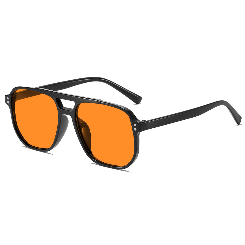 Donna Uomo Occhiali da sole quadrati Occhiali da sole poligonali retrò Donna Nero Vintage Moda Donna Oculos De Sol Occhiali da vista a doppio raggio