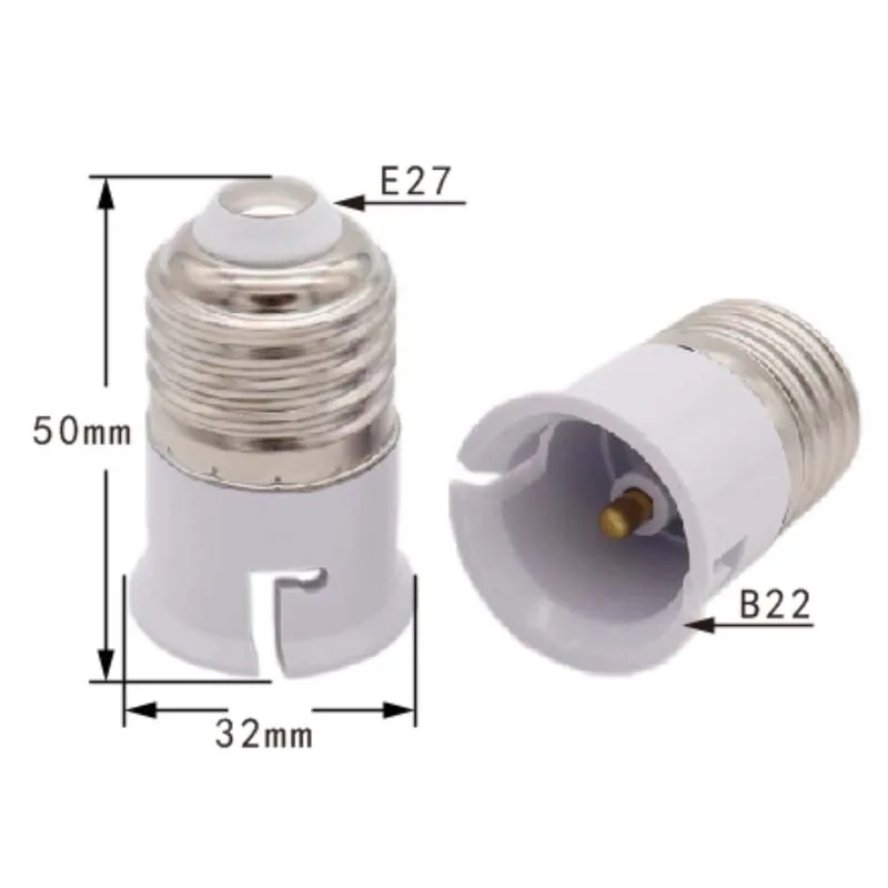 Trắng B22 Để E27 Đèn Led Chiếu Sáng Giá Đỡ Đèn Chuyển Đổi Vít Bóng Đèn Ổ Cắm Adapter LED Tiết Kiệm Đèn Halogen Căn Cứ 3A 220V