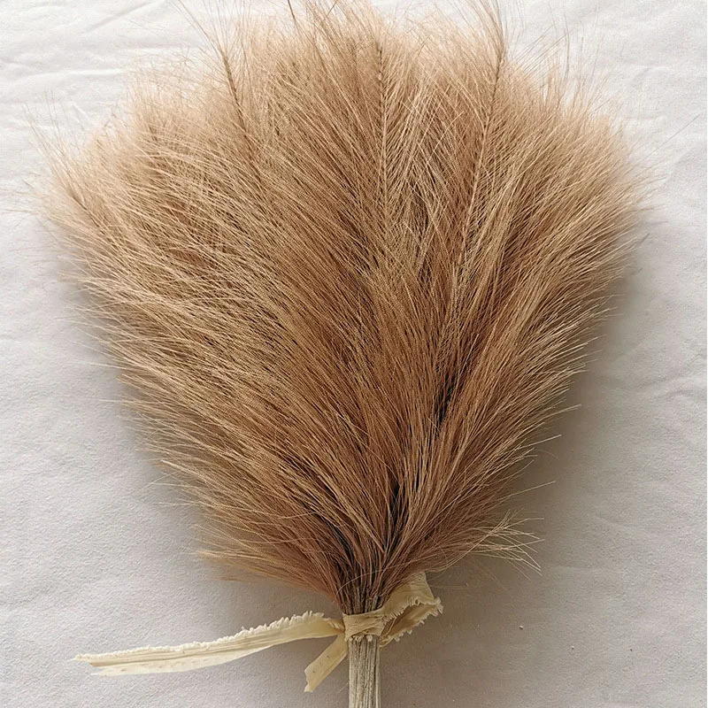 10/30 pezzi di erba artificiale di pampa soffici bouquet di canna Boho Decor per la sala delle feste casa decorazione di nozze tavolo composizione floreale