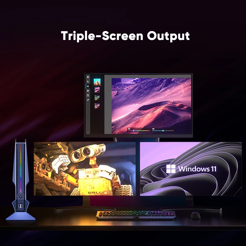 13th Gen Gamer Mini PC Nvidia RTX 4060 3050 8G Intel i9 13900H 12900H i7 13700H RGB Mini Gaming Desktop Barebone Computer WiFi6