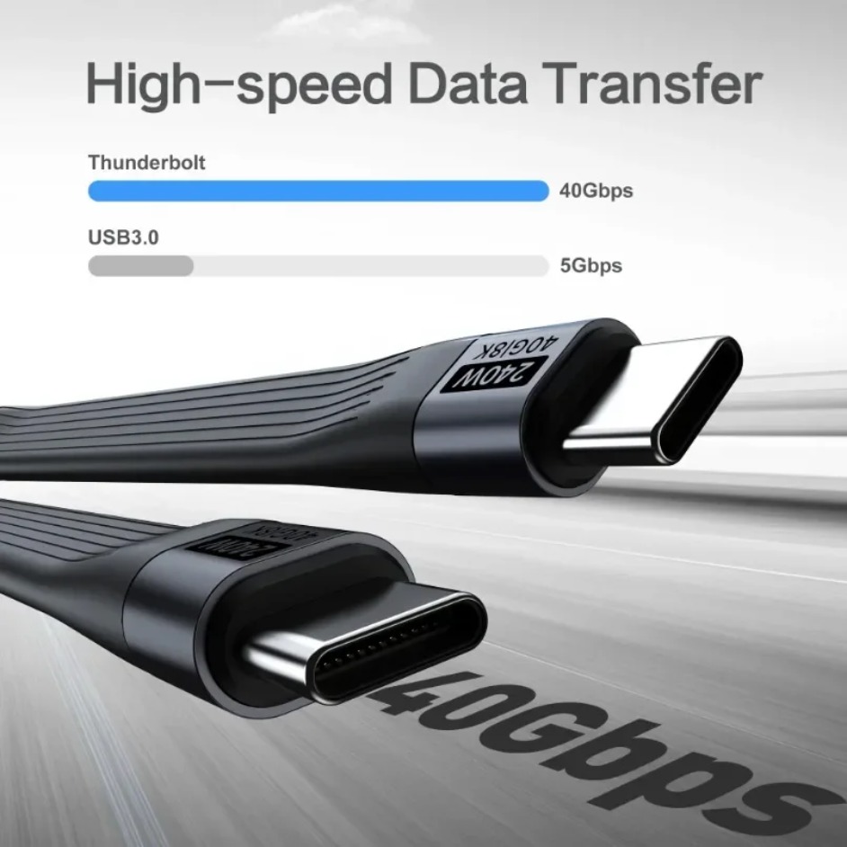 240 W USB-C-Ladekabel für iPhone 16 USB 4-Kabel Tragbarer Schlüsselanhänger 40 Gbit/s Datenübertragung Thunderbolt 4/3 8K bei 60 Hz Videoanzeige