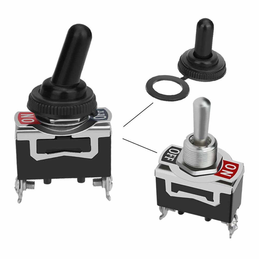 5 Stuks Zware Auto Boot Rocker Tuimelschakelaar 250V 2Pin Spst AAN/UIT Tuimelschakelaars Met waterdichte Boot Spst Tuimelschakelaar
